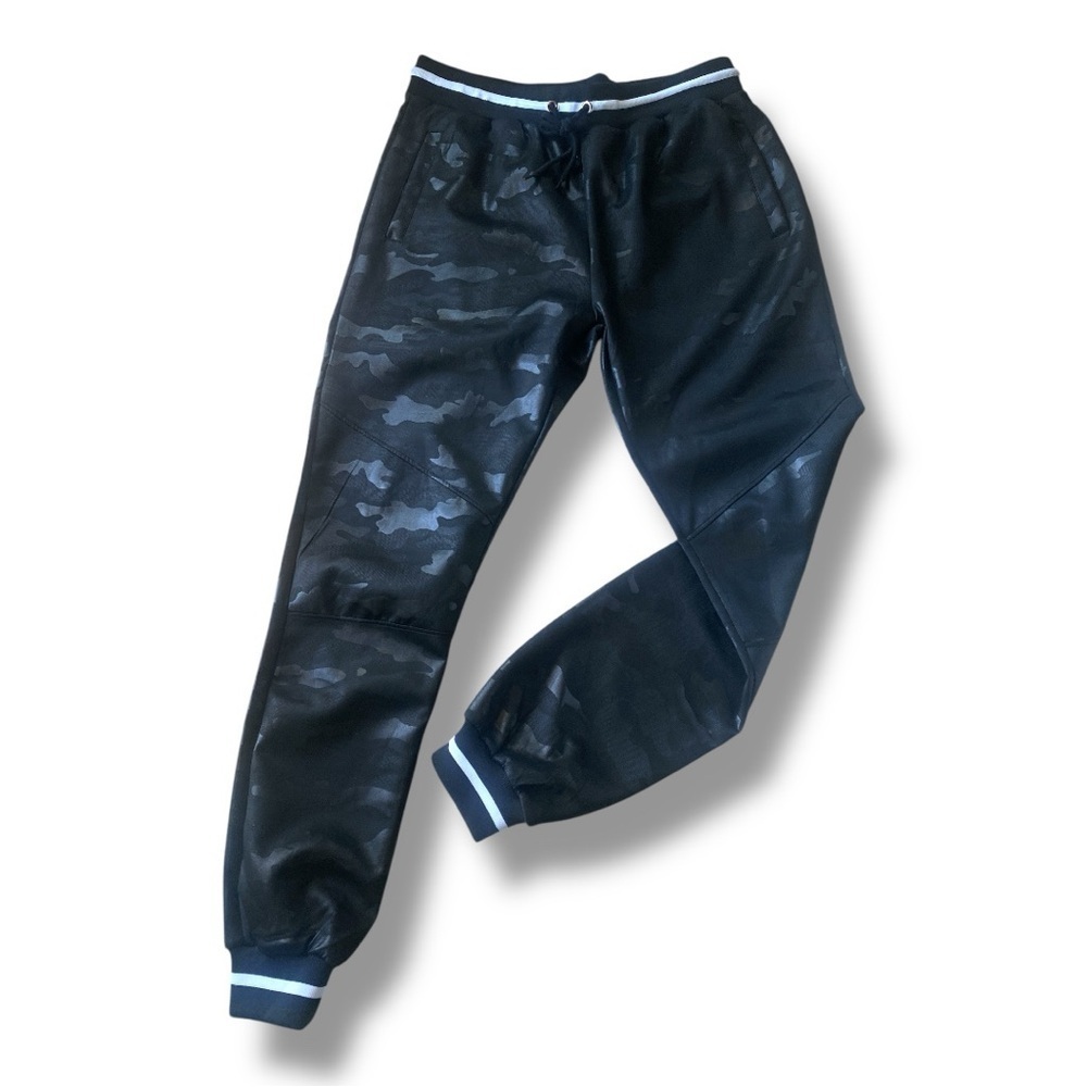 GALAXY Black Camouflage Joggers Polyester Spandex XL NWT Gothic Dark Academia